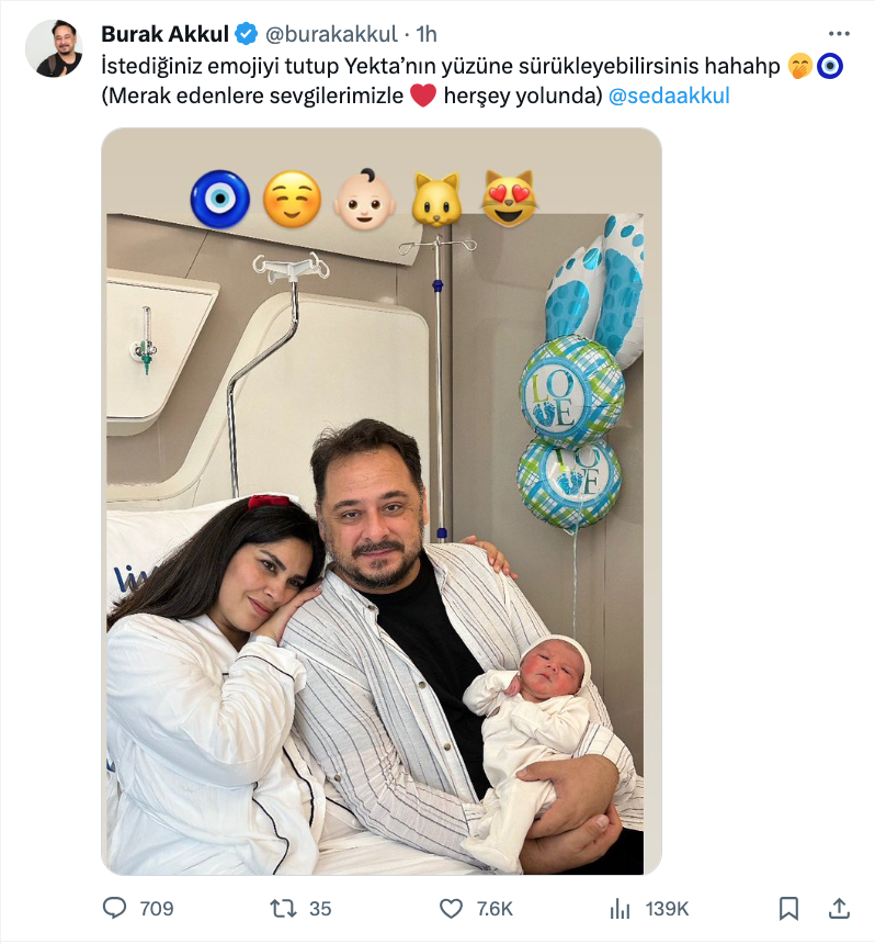 burak akkul un oglu yekta dogdu iste yekta nin ilk fotografi